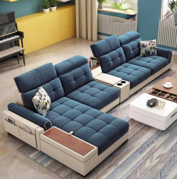 Zikra Dazzle Fabric 5 Seater  Sofa