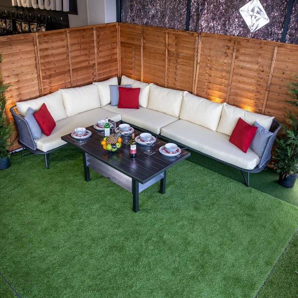 Mymigos 6 Seater Sectional Sofa Set 3-3 for Hall & Living Room Fabric 6 Seater Sofa