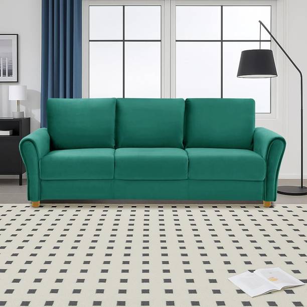 Flipkart Perfect Homes Luxury Comfort & Extra Spacious Wooden Sofa Fabric 3 Seater  Sofa