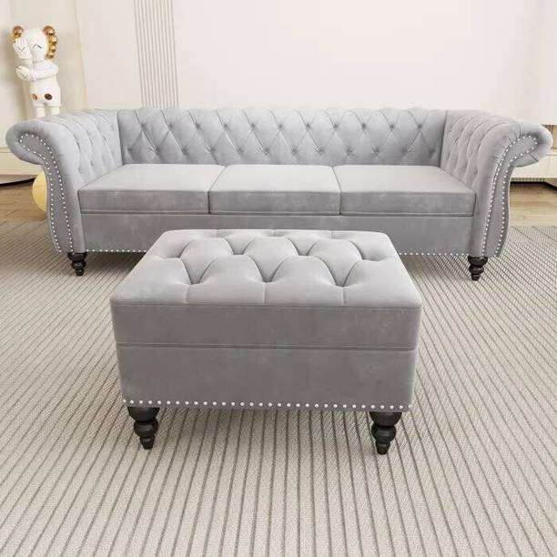 Klenta Home Decor Fabric 'L' Shaped Four Seater Sofa For Living Room/ Office/ Guest Room || Fabric 4 Seater  Sofa
