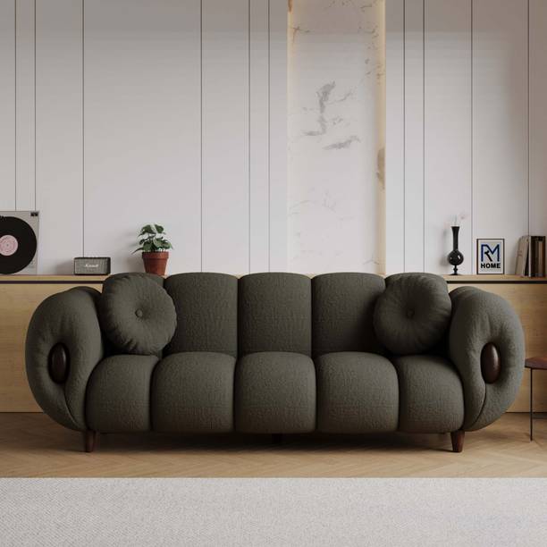 RM HOME Minotti Premium Boucle Fab Modern Design Soft Comfort Superior Craftsmanship Fabric 3 Seater  Sofa
