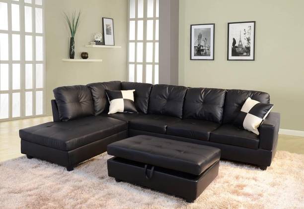 Zikra Selma Leatherette 5 Seater  Sofa