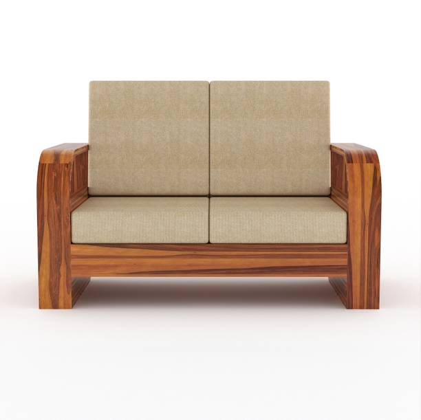 Flipkart Perfect Homes Solid Sheesham Wood 2 Seater Sofa With Side Storage For Living Room Fabric 2 Seater  Sofa