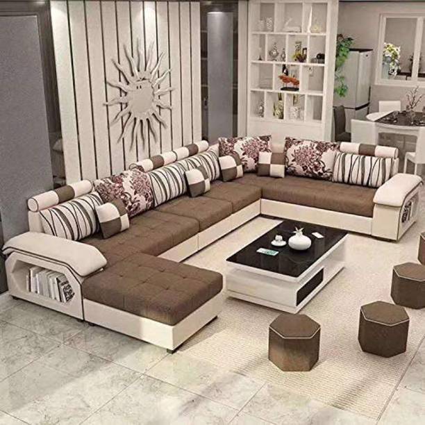 Homax 11-Piece U-Shape Modular Sofa Set – 12-Seater Luxury Sectional in Premium Fabric 12 Seater  Sofa