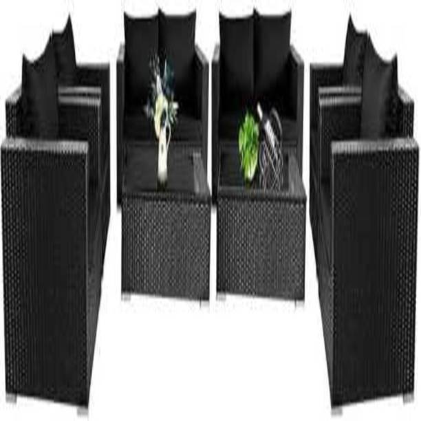 Mymigos 4-Piece Outdoor Patio Furniture Set, All-Weather HDPE Rattan Wicker Fabric 4 Seater  Sofa