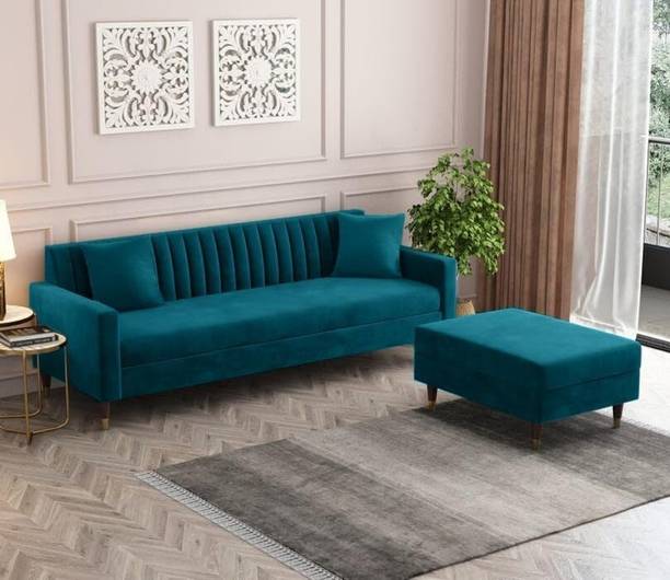 Carftjar Fabric 'L' Shaped Four Seater Sofa For Living Room/ Office/ Guest Room || Fabric 4 Seater  Sofa