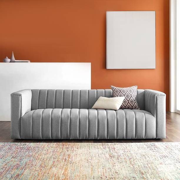 Groovecraft Serena 3 Seater Modern Comfy Sofa Set for Living Room Fabric 3 Seater  Sofa