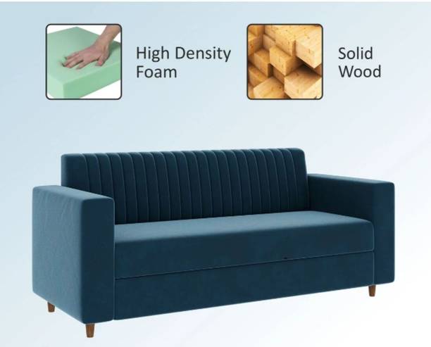 KS WOOD Premium Quality 3 Seater Sofa Fabric 3 Seater  Sofa