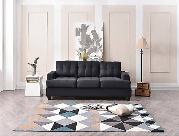 Groovecraft Neon 3 Seater Fabric Sofa for Living Room Fabric 3 Seater  Sofa