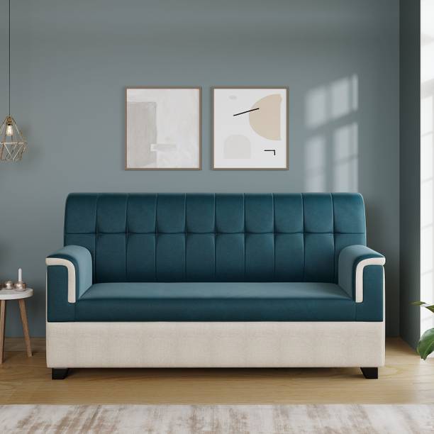 Allie Wood Fabric 3 Seater  Sofa