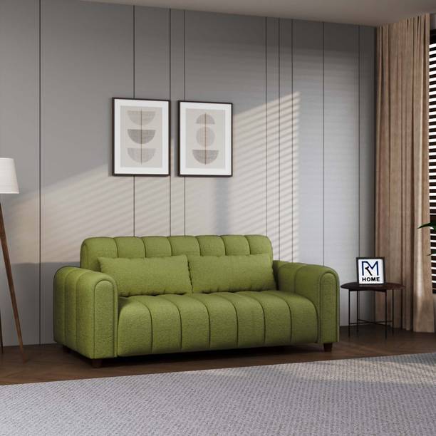 RM HOME Treasure Boucle Premium Fab HR Foam Modern Design Soft Seating Ultimate Comfort Fabric 2 Seater  Sofa