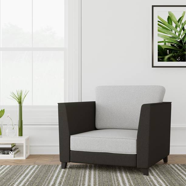 WESTIDO Cysrus Black Grey New Collection Fabric 1 Seater  Sofa