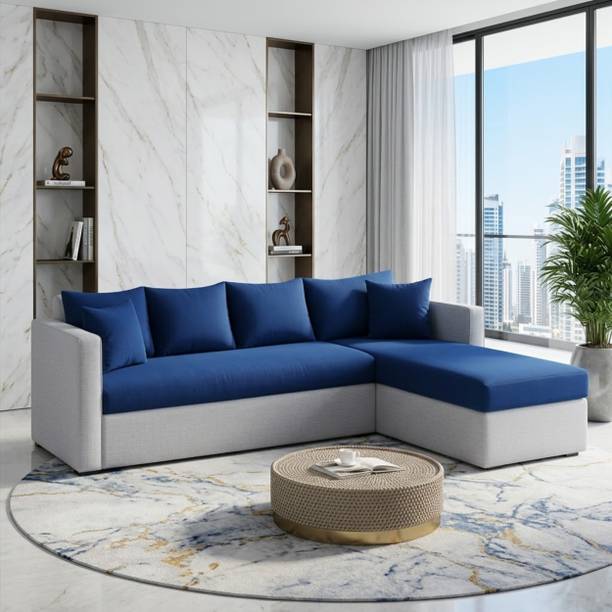 Flipkart Perfect Homes Premium Quality L Shape RHS Velvet Fabric 6 Seater  Sofa