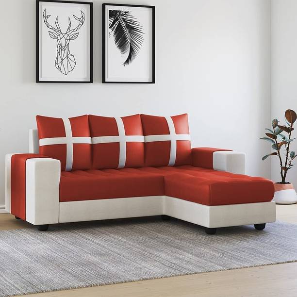 KDDecor Sectional Fabric Sofa Set| Living Room, Bedroom, Office Furniture Fabric 4 Seater  Sofa