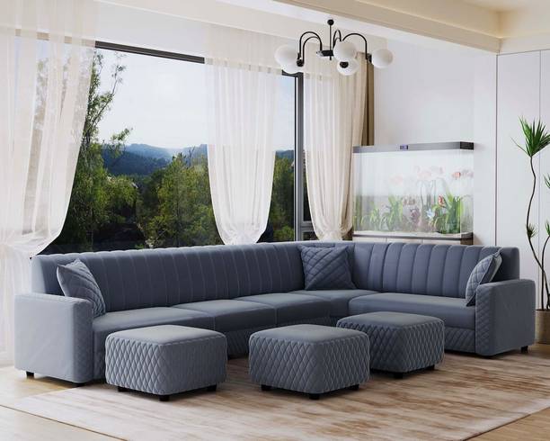 RM HOME Oliver Fabric 10 Seater  Sofa