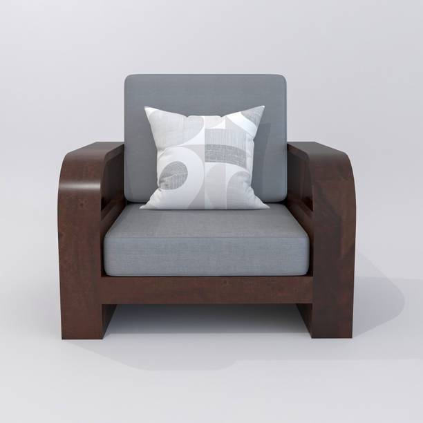 saamenia furnitures Solid Sheesham Wood One Seater Sofa Set For Living Room / Hotel / Cafe. Fabric 1 Seater  Sofa