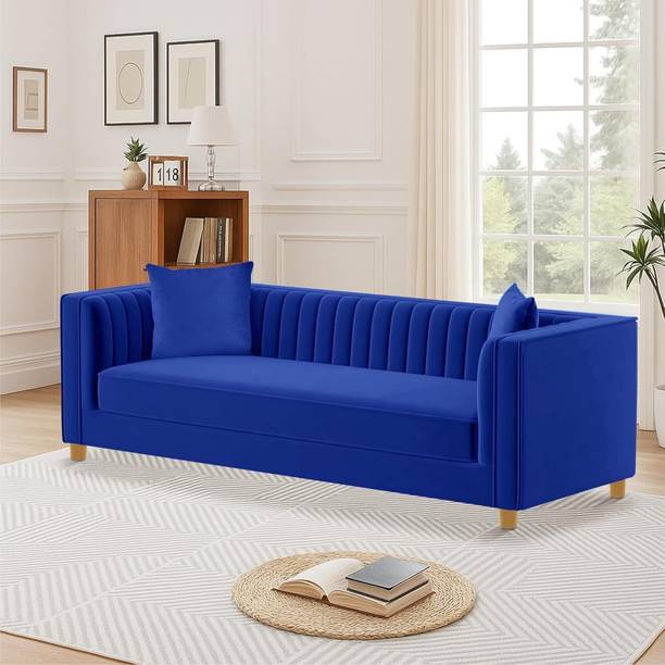 Flipkart Perfect Homes Wooden 3 Seater Sofa Fabric 3 Seater  Sofa