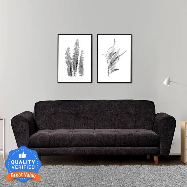 Seventh Heaven Milan 3 Seater Sofa, Extra Spacious, Chenille Molfino Fabric: 2 Year Warranty Fabric 3 Seater  Sofa