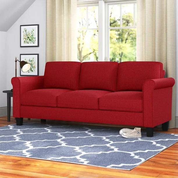Comfort Couch Aaric 3 Seater Fabric Upholstery Sofa for Living Room Fabric 3 Seater  Sofa