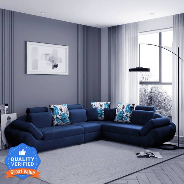 Flipkart Perfect Homes Alora Fabric 6 Seater  Sofa