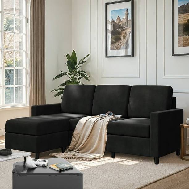 Apostate Emryn 4 Seater L shaped Sectional Sofa For Living Room Fabric 4 Seater  Sofa