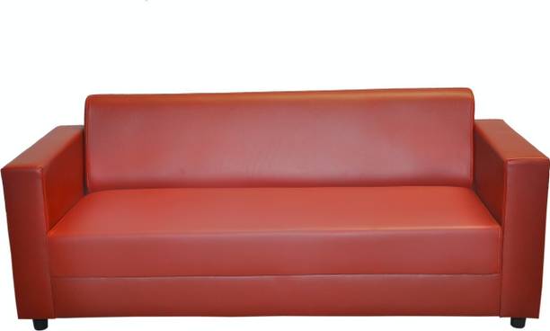 RM HOME Leatherette 3 Seater Sofa for Living Room Leatherette 3 Seater  Sofa