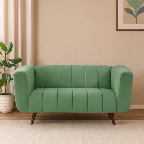 ANWARA LIVINGS Premium, modern & trust–building Fabric 2 Seater Sofa