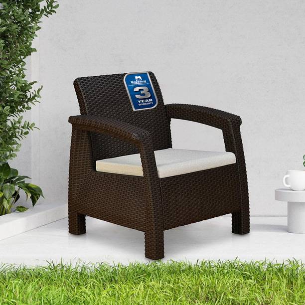 Nilkamal Goa 1 Seater Sofa with Cushion|Indoor|Outdoor, Patio,Gardens,Café Furniture Fabric 1 Seater  Sofa