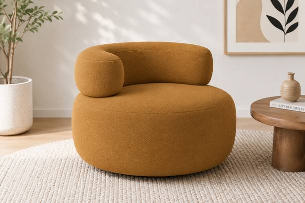 RGWOOD RGW-RC-BROWN Fabric 1 Seater  Sofa