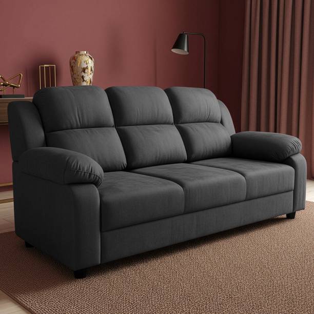 S CRAFT Leatherette 3 Seater  Sofa