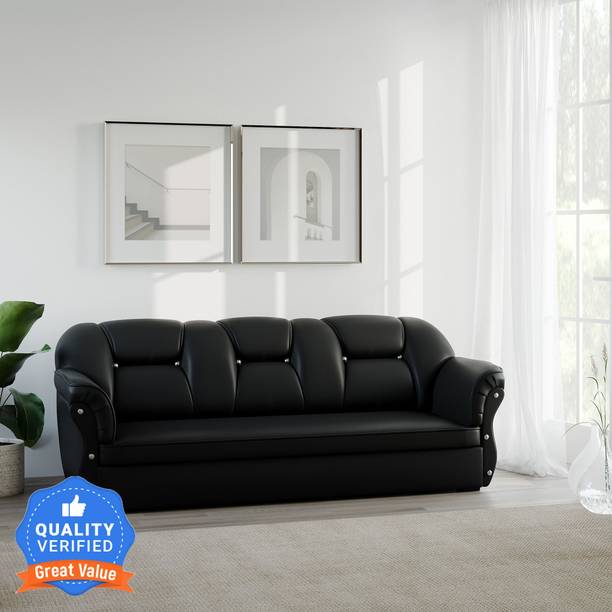 Flipkart Perfect Homes Bella Leatherette 3 Seater  Sofa