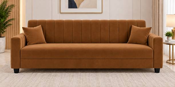 RM HOME Miraya Solid Wood 3 Seater  Sofa