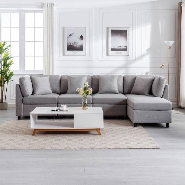 Apostate coralina 5 Seater L-Shaped Sectional Sofa For Living Room Fabric 5 Seater  Sofa