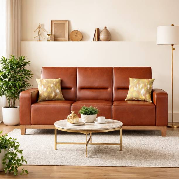 Centuary Celeste Living Room Sofa Premium Faux Leather 3 Seater  Sofa