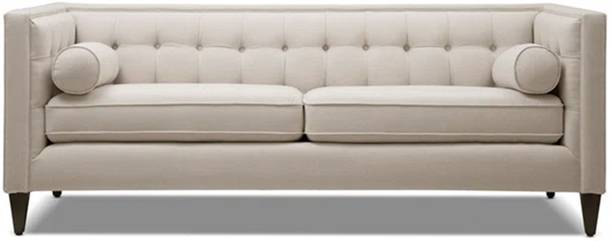 Caradel Russell 3 Seater Fabric Sofa For Living Room ,Bedroom, Office - Beige Fabric 3 Seater  Sofa