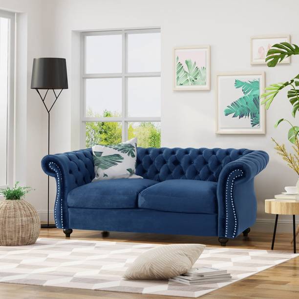 INSTYLE Elegant & Classic Traditional Rolled Arm Modular Seating Loveseat Fabric 2 Seater  Sofa
