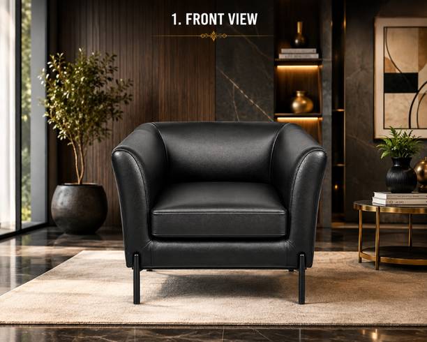 Flipkart Perfect Homes Peach Vegas One Seater Sofa Leatherette 1 Seater  Sofa