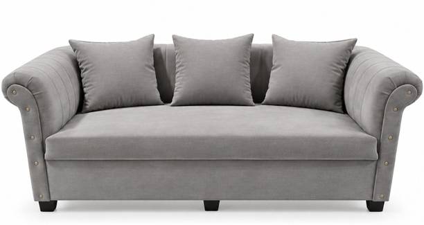 Sleep Art Comfortable Navy Blue 3 Seater Sofa | Durable Fabric | Perfect for Living Room Fabric 3 Seater  Sofa