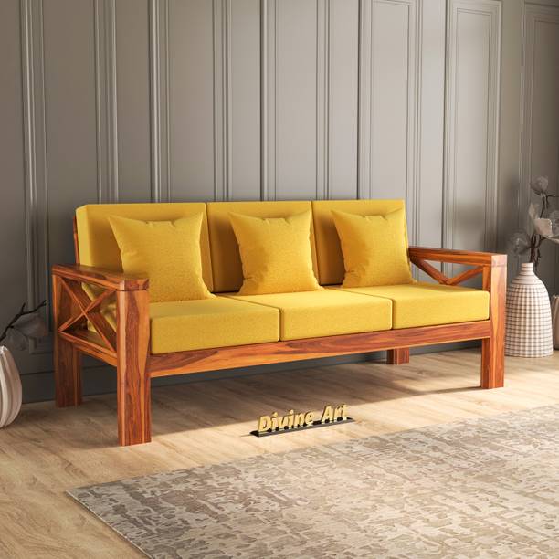 Bhagwati Arts 3 Seater Sofa For Living, Waiting Room/ Office Fabric Fabric 3 Seater  Sofa