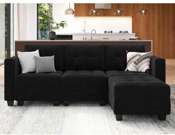 Apostate Espinet 4 Seater L shaped Sectional Sofa For Living Room Fabric 4 Seater  Sofa