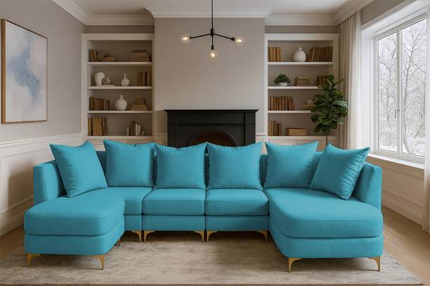 Casaliving Zoe Solid Wood 8 Seater  Sofa