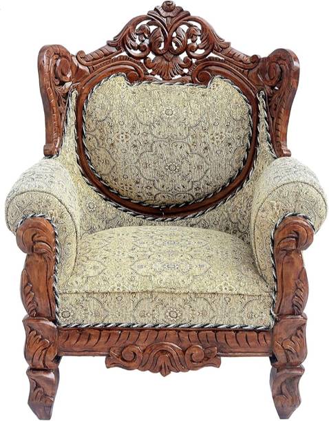 W.S.HANDICRAFTS Fabric 1 Seater  Sofa