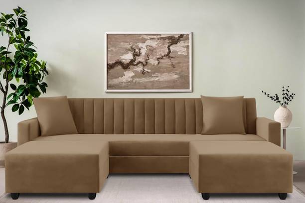Dr Smith with Two Lounger Fabric 5 Seater Sofa