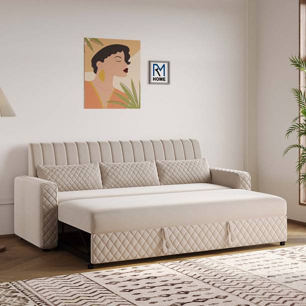 RM HOME Oliver Cumbed Fabric 3 Seater Sofa