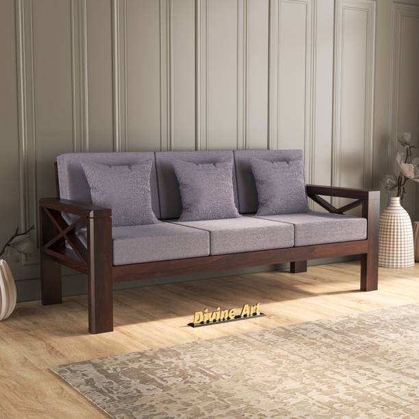 DOKRI 3 Seater Sofa For Living, Waiting Room/ Office Fabric Fabric 3 Seater  Sofa