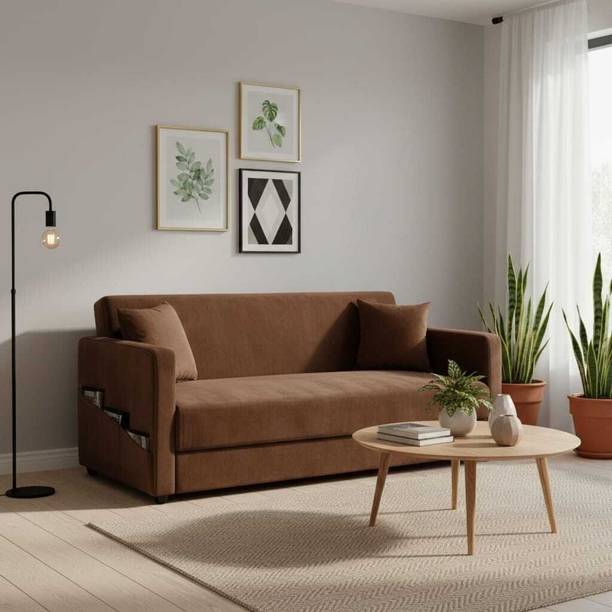 Flipkart Perfect Homes Alleppey Relax Sofa with Soft Fabric Upholstery for Home Living Room Fabric 3 Seater Sofa