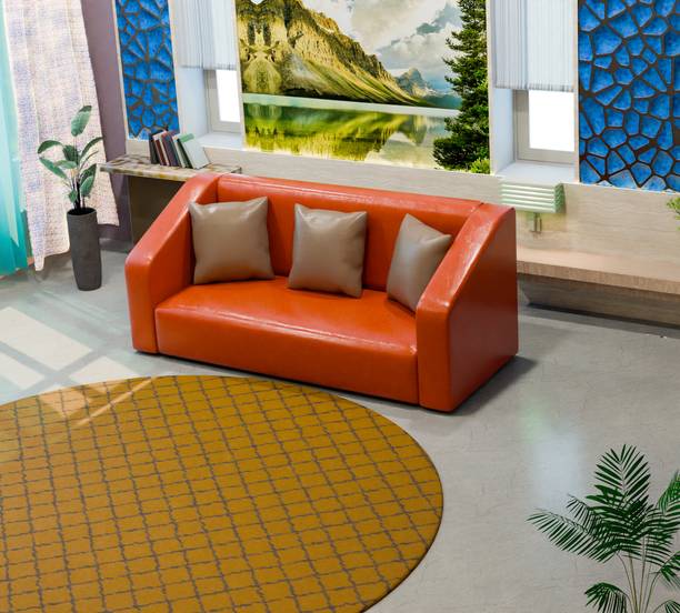 Sekar Lifestyle Essentia Series with Pillows Leatherette 3 Seater  Sofa