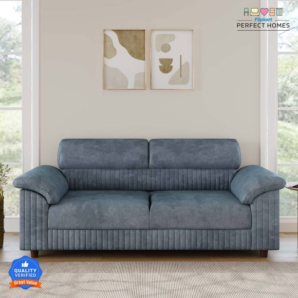Flipkart Perfect Homes Aristo Tufted Premium Velvet Fabric 3 Seater  Sofa