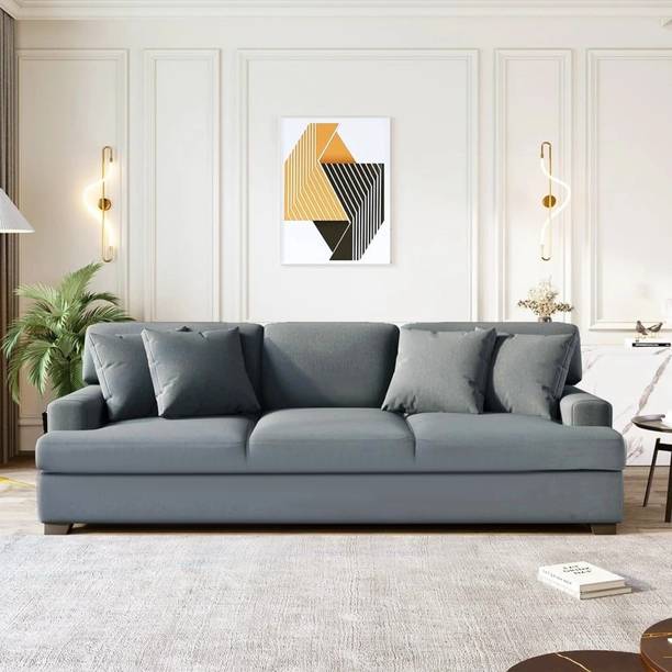 Groovecraft Belize 3 Seater Sectional Sofa for Living Room Fabric 3 Seater  Sofa