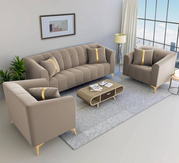 LSI INTERIOR LSI LUXURY 3+1+1 Fabric 5 Seater  Sofa